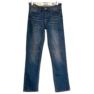 Ditch Plains Boys Hidden Stretch Waist Jeans Strait Leg Size 14 Rugged Quality